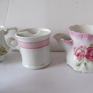 1800s Antique White Ironstone Shaving Mug barber Shop Decor Mug Shaving Mugs cup